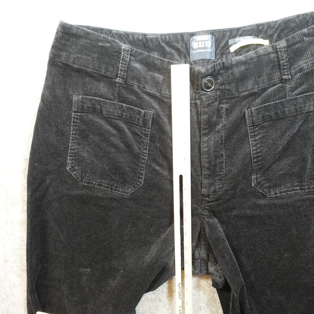 Anthropologie Maeve Pants Womens 18W Colette Corduroy Cropped Wide Leg Black - Picture 5 of 14